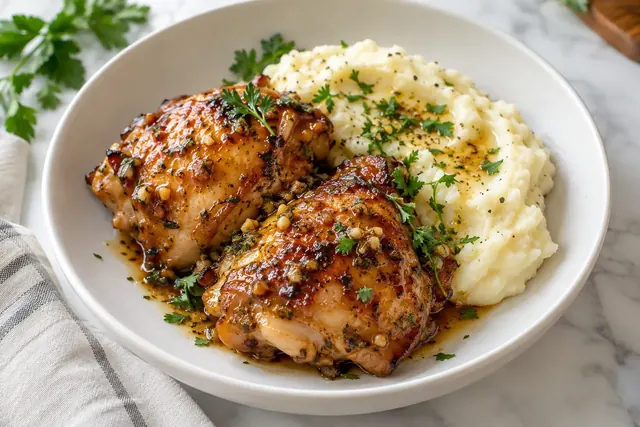 Honey Garlic Chicken with Mashed Potato (illustrative image)