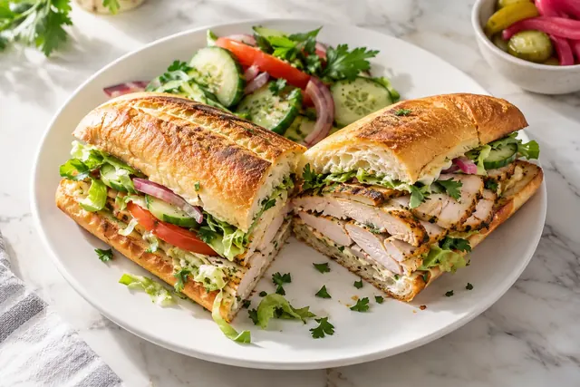 Smoked Chicken Turkey Sandwich (illustrative image)